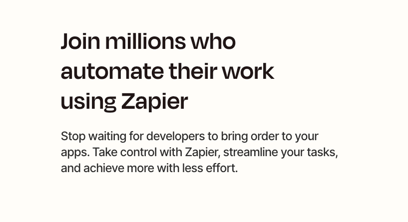 Zapier landing page image