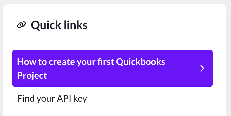 Create a project in QuickBooks with Clickr